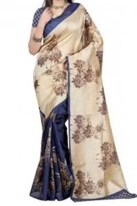 Bhagalpuri Silk Casual Wear Printed Saree In Multicolour