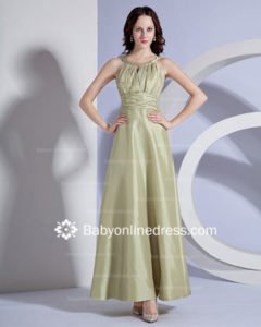 Gorgeous Pleats A-Line Floor-length V-Back Bridesmaid Dresses