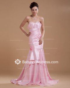 Romantic Tiered Beading/Sequins Sheath/Column Strapless Floor/Knee-length Mother of the Bride Dresses