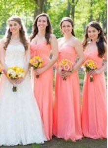Ruched Floor-length New-Arrival Strapless Simple Bridesmaid Dresses