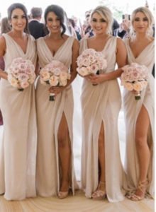 Simple Chiffon Long Bridesmaid Dresses