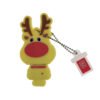 FoxSank 4GB/8GB/16GB/32GB/64GB/128GB USB Flash Drive USB 2.0 Waterproof U DISK Cute Deer for Christmas - Brown 4GB 3