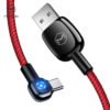Woodpecker Series 90 Degree Auto Disconnect Type-C Intelligent Data Cable 1.2m Red 3