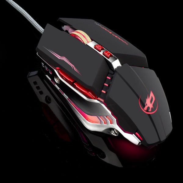 Warwolf T9 Professional Wired Gaming Mouse 8 Button Optical USB Computer Mouse Silent Mouse - Black 2