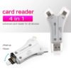 4 in 1 iPhone/Micro usb/USB Type-c/USB SD Card Reader for iPhone iPad Mac & Android, SD & Micro SD, PC - White 3