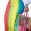 LovelySexy Rainbow Printed Mid Calf Skirts 3