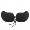 Lovely Concise Style Drawstring Non-slip Black Color Nude Bra 3