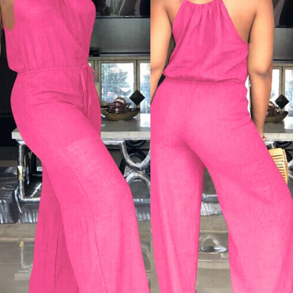 Lovely Trendy Loose Red One-piece Jumpsuit 2