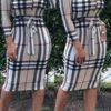 Lovely Casual Grids Printed Multicolor Knee Length Dress 3