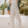 Lovely Cactus Printed White One-piece Jumpsuit 3