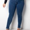 Lovely Casual Hollow-out Deep Blue Jeans 3