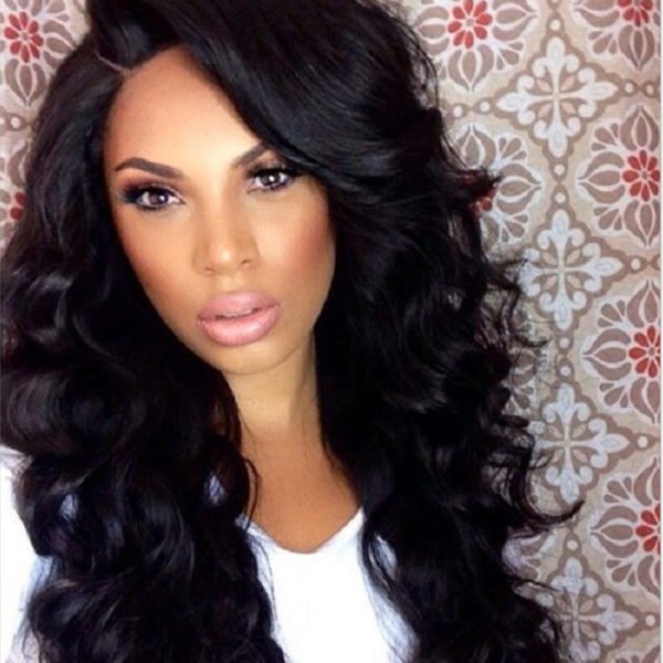 Lovely Casual Long Curly Black Wigs 2