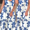 Lovely Casual Print Blue Ankle Length Dress 3