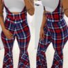 Lovely Casual Plaid Printed Multicolor One-piece Jumpsuit 3