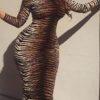 Lovely Chic Leopard Printed Knee Length Dress 3