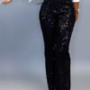 Lovely Casual Sequined Black Pants 3