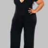 Lovely Work Loose Plus Size Black One-piece Jumpsuit 3