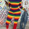 Lovely Chic Striped Skinny Multicolor One-piece Jumpsuit 3