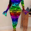 Lovely Sexy Leopard Printed Multicolor One-piece Jumpsuit 3