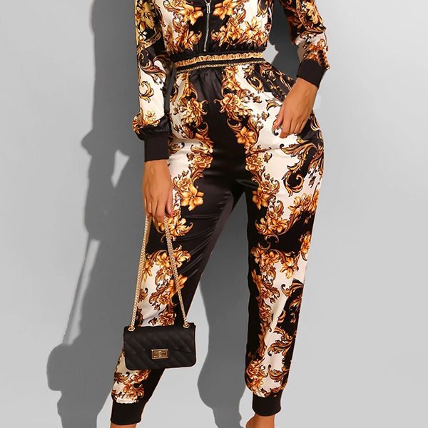 Lovely Casual Printed Black One-piece Jumpsuit 2