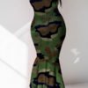 Lovely Casual Camouflage Printed Ankle Length Dress 3