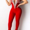 Lovely Sexy Tassel Design Red One-piece Jumpsuit 3