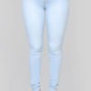 Lovely Casual Skinny Baby Blue Jeans 3