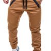 Lovely Casual Lace-up Khaki Pants 3