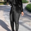 Lovely Casual Dew Shoulder Black One-piece Jumpsuit 3