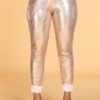 Lovely Chic Sequin Patchwork Rose Gold Pants 3