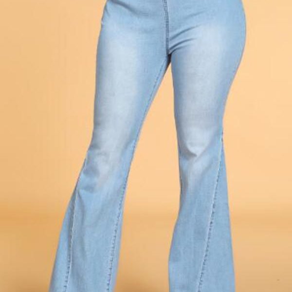 Lovely Casual Flared Blue Jeans 2