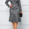 Lovely Work Plaid Print Grey Trumpet Mermaid Dress 3