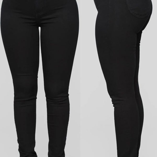 Lovely Trendy Skinny Black Pants 2