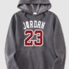 Lovely Casual Hooded Collar Letter Dark Grey Hoodie 3