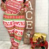 Lovely Christmas Day Print Red One-piece Jumpsuit 3