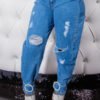 Lovely Casual Broken Holes Blue Jeans 3