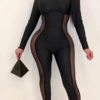 Lovely Sexy Patchwork Black One-piece Jumpsuit 3