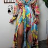 Lovely Bohemian Print Multicolor Maxi Dress 3