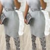 Lovely Sweet Basic Grey Knee Length Dress 3