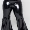Lovely Casual Basic Black PU Plus Size Pants 3