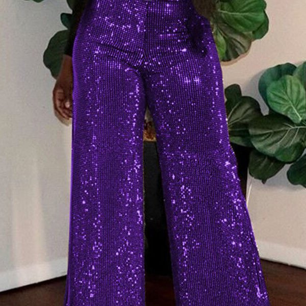 Lovely Chic Loose Purple Pants 2