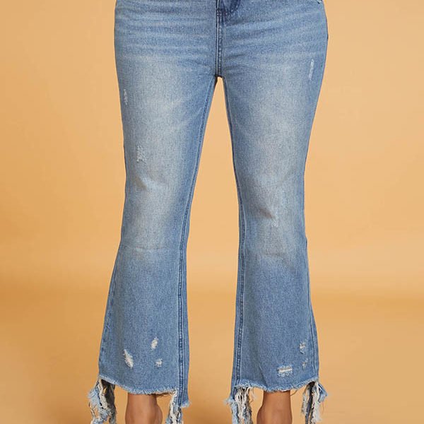 Lovely Chic Flared Blue Jeans 2