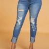 Lovely Chic Hollow-out Blue Jeans 3