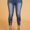 Lovely Trendy Zipper Design Blue Jeans 3