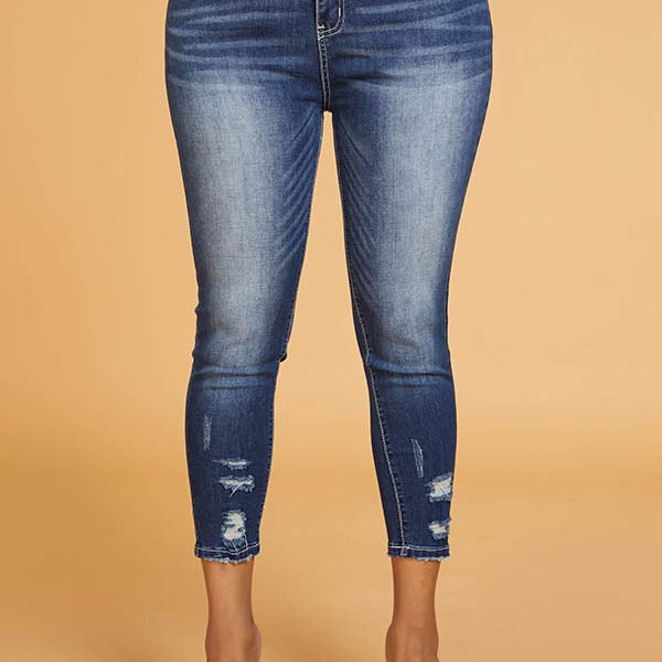 Lovely Trendy Zipper Design Blue Jeans 2