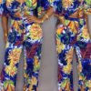 Lovely Sexy Print Blue One-piece Jumpsuit 3