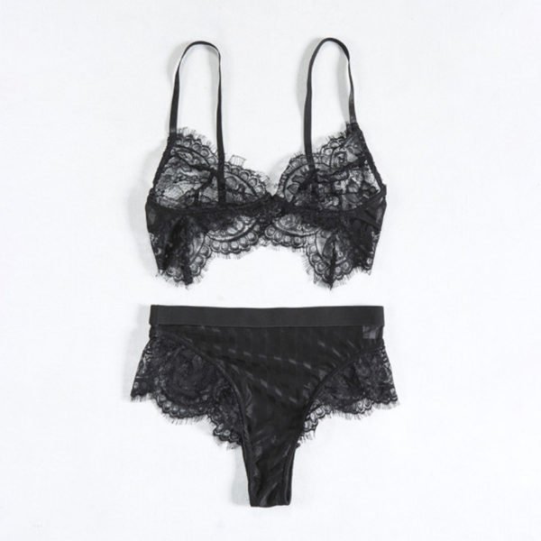 Lovely Sexy Lace Black Bra Sets 2