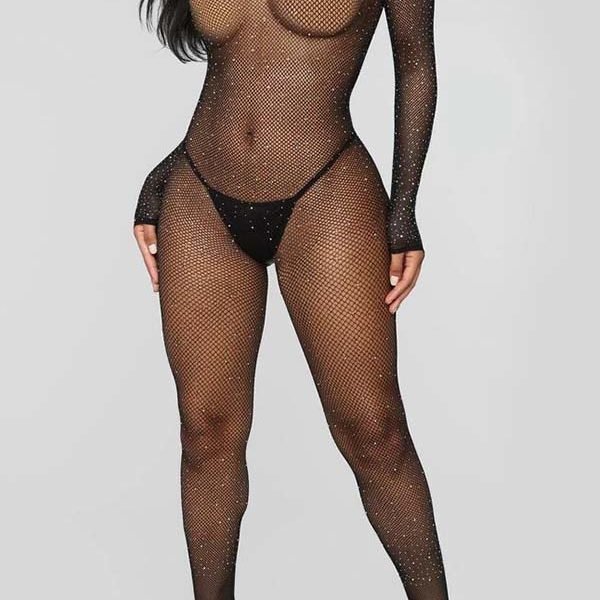 Lovely Sexy See-through Skinny Black Teddies 2