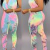 Lovely Sexy Print Multicolor Jumpsuit 3