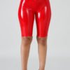 Lovely Stylish Zipper Design Red Shorts 3
